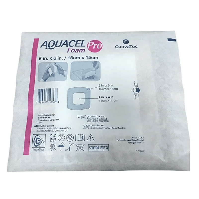 AQUACEL FOAM PRO Adhésif - Pansement Cicatrisant Rapide 15x15 Cm - Boîte De 10 - Neuf